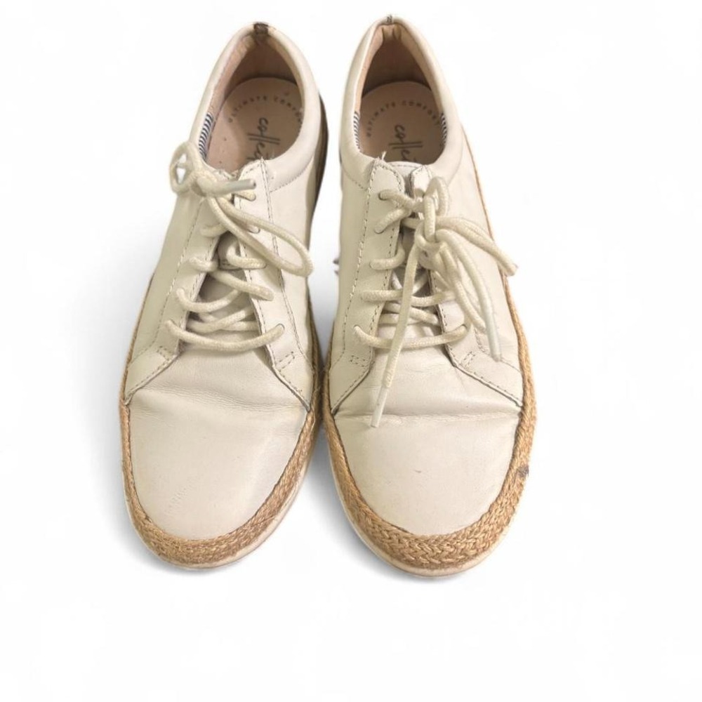Collection by Clarks Marie Mist‎ White Espadrille Sneakers Size 6.5